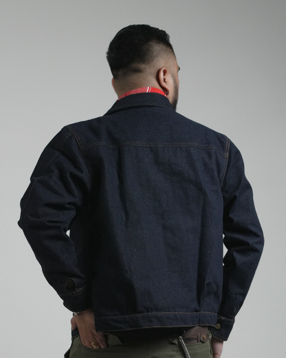 BUCCANEER DENIM TYPE-2 JACKET IN INDIGO BLUE | SCARLET TAG BY THINKCHAMP