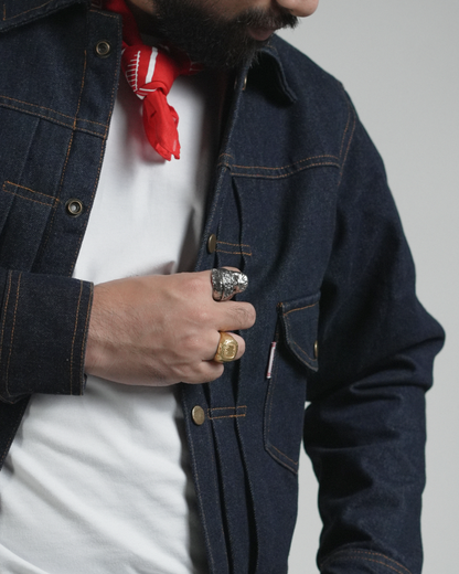 BUCCANEER DENIM TYPE-2 JACKET IN INDIGO BLUE | SCARLET TAG BY THINKCHAMP