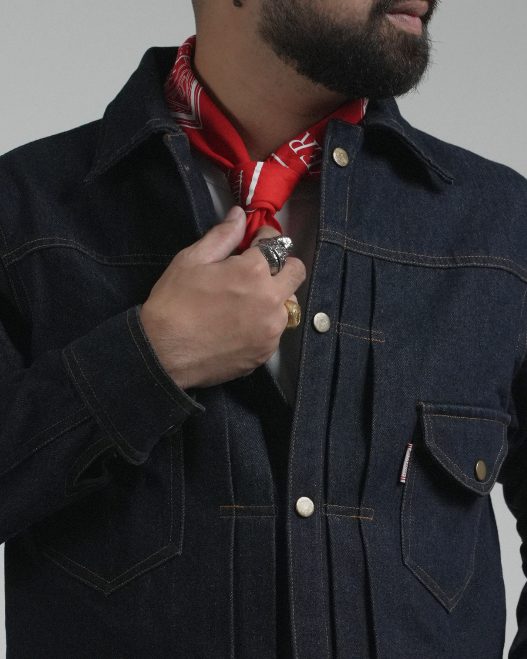 BUCCANEER DENIM TYPE-2 JACKET IN INDIGO BLUE | SCARLET TAG BY THINKCHAMP