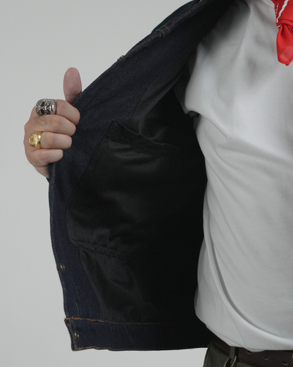 BUCCANEER DENIM TYPE-2 JACKET IN INDIGO BLUE | SCARLET TAG BY THINKCHAMP