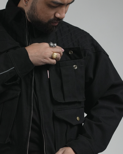 BUCCANEER BISON PADDED-READY JACKET IN BASALT BLACK
