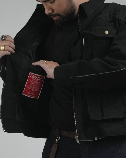 BUCCANEER BISON PADDED-READY JACKET IN BASALT BLACK