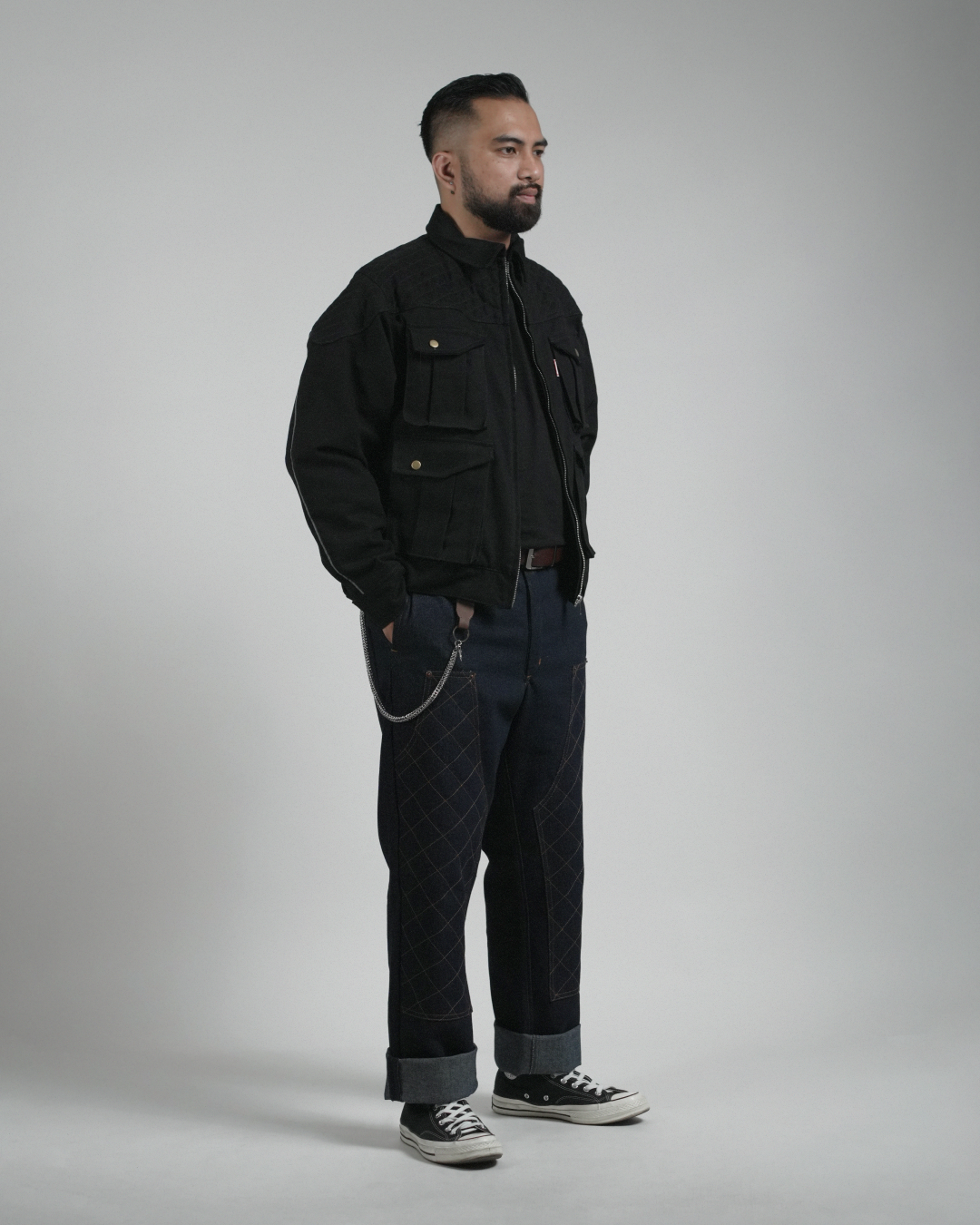 BUCCANEER BISON PADDED-READY JACKET IN BASALT BLACK