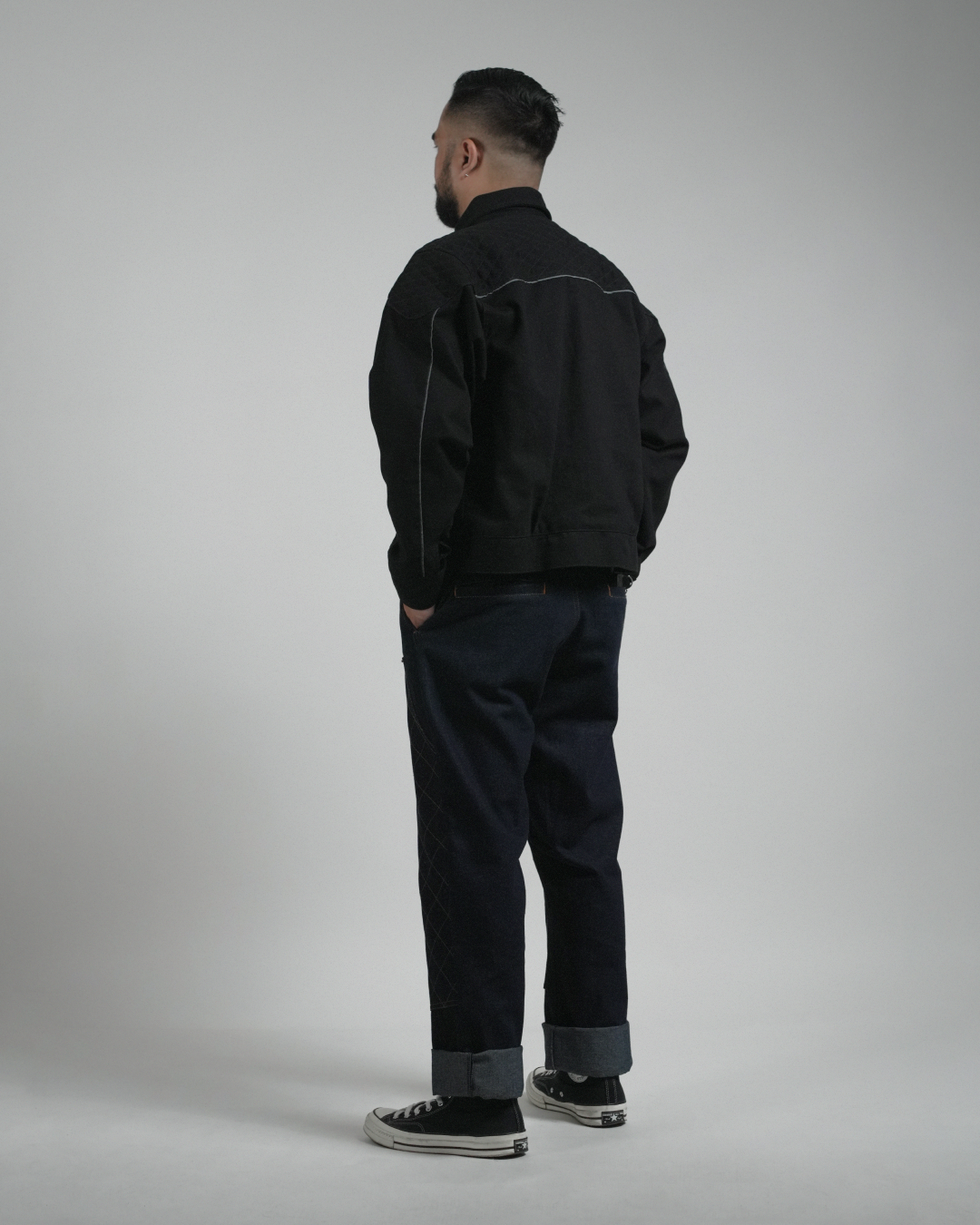 BUCCANEER BISON PADDED-READY JACKET IN BASALT BLACK