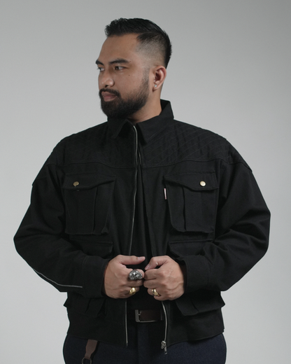 BUCCANEER BISON PADDED-READY JACKET IN BASALT BLACK