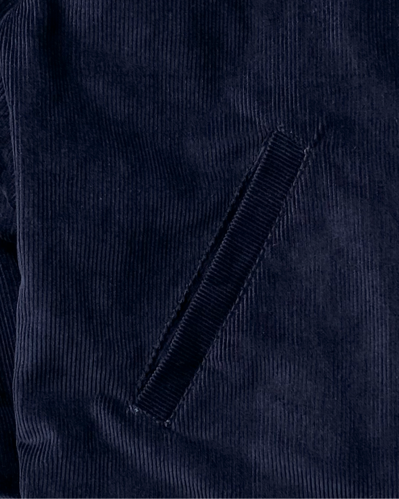 BUCCANEER CORDUROY ZIPDOWN DETROIT IN OCEAN BLUE | SCARLET TAG BY THINKCHAMP