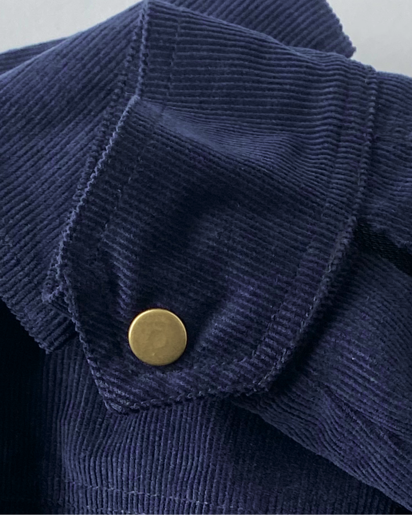 BUCCANEER CORDUROY ZIPDOWN DETROIT IN OCEAN BLUE | SCARLET TAG BY THINKCHAMP