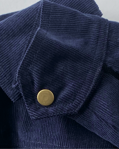 BUCCANEER CORDUROY ZIPDOWN DETROIT IN OCEAN BLUE | SCARLET TAG BY THINKCHAMP