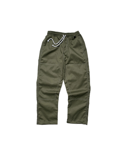 4-POCKET DOUBLE KNEE WORKWEAR PANTS IN LAKE GREEN