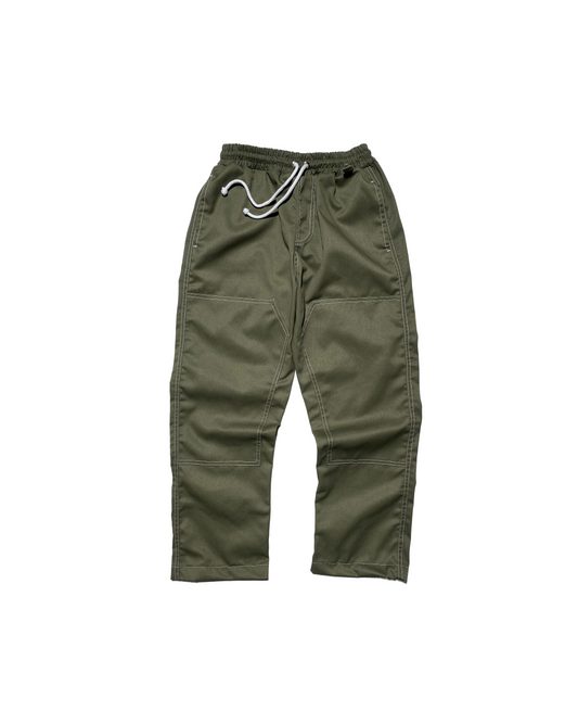 4-POCKET DOUBLE KNEE WORKWEAR PANTS IN LAKE GREEN