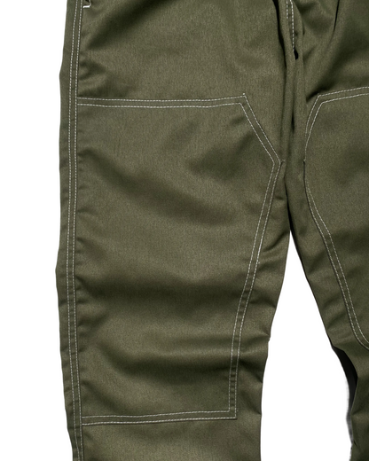 4-POCKET DOUBLE KNEE WORKWEAR PANTS IN LAKE GREEN