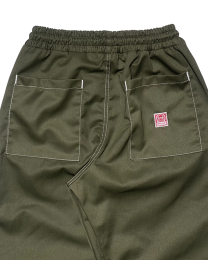 4-POCKET DOUBLE KNEE WORKWEAR PANTS IN LAKE GREEN