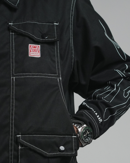 BUCCANEER WHITE FLAMES PADDED-READY JACKET
