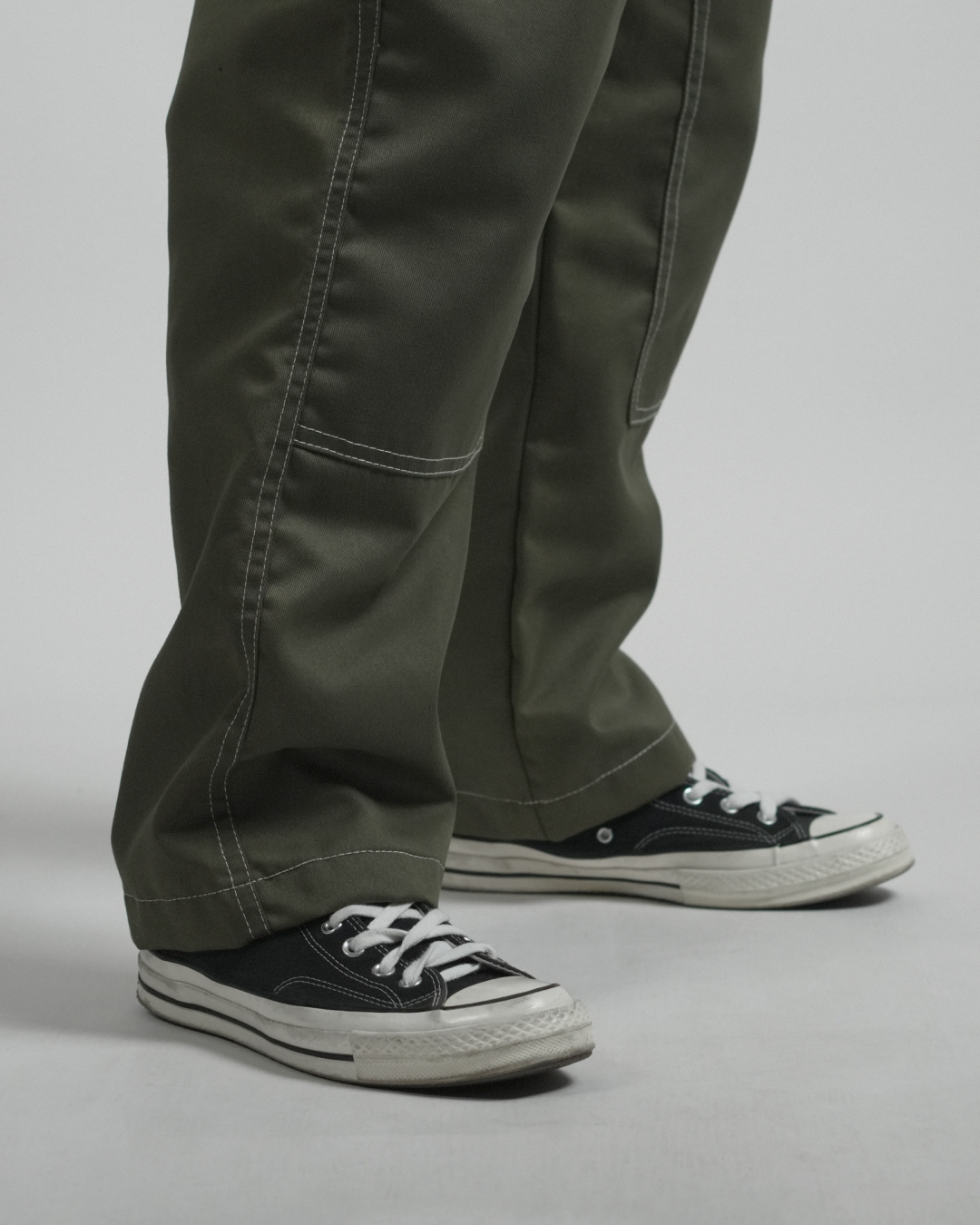 4-POCKET DOUBLE KNEE WORKWEAR PANTS IN LAKE GREEN