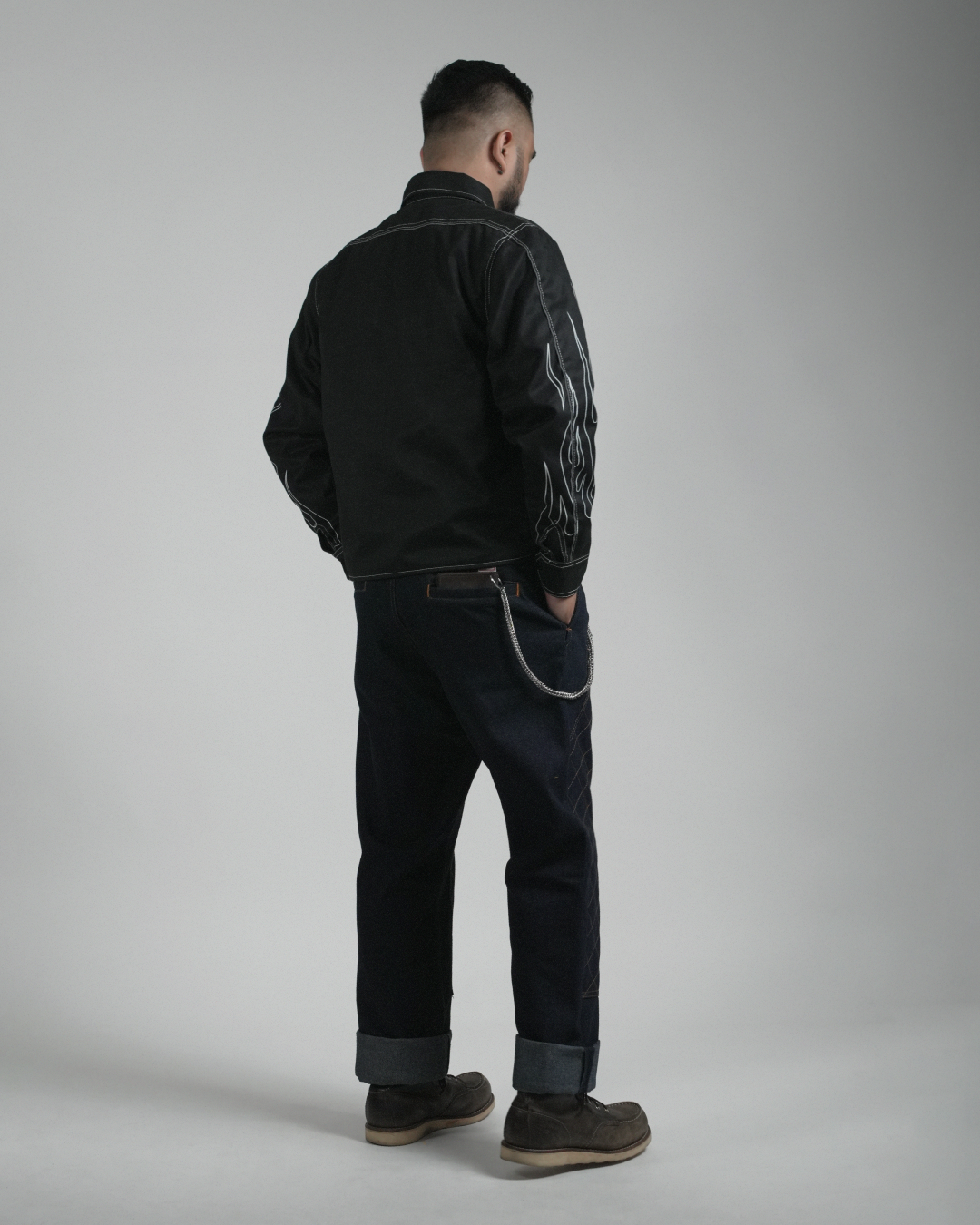 BUCCANEER WHITE FLAMES PADDED-READY JACKET