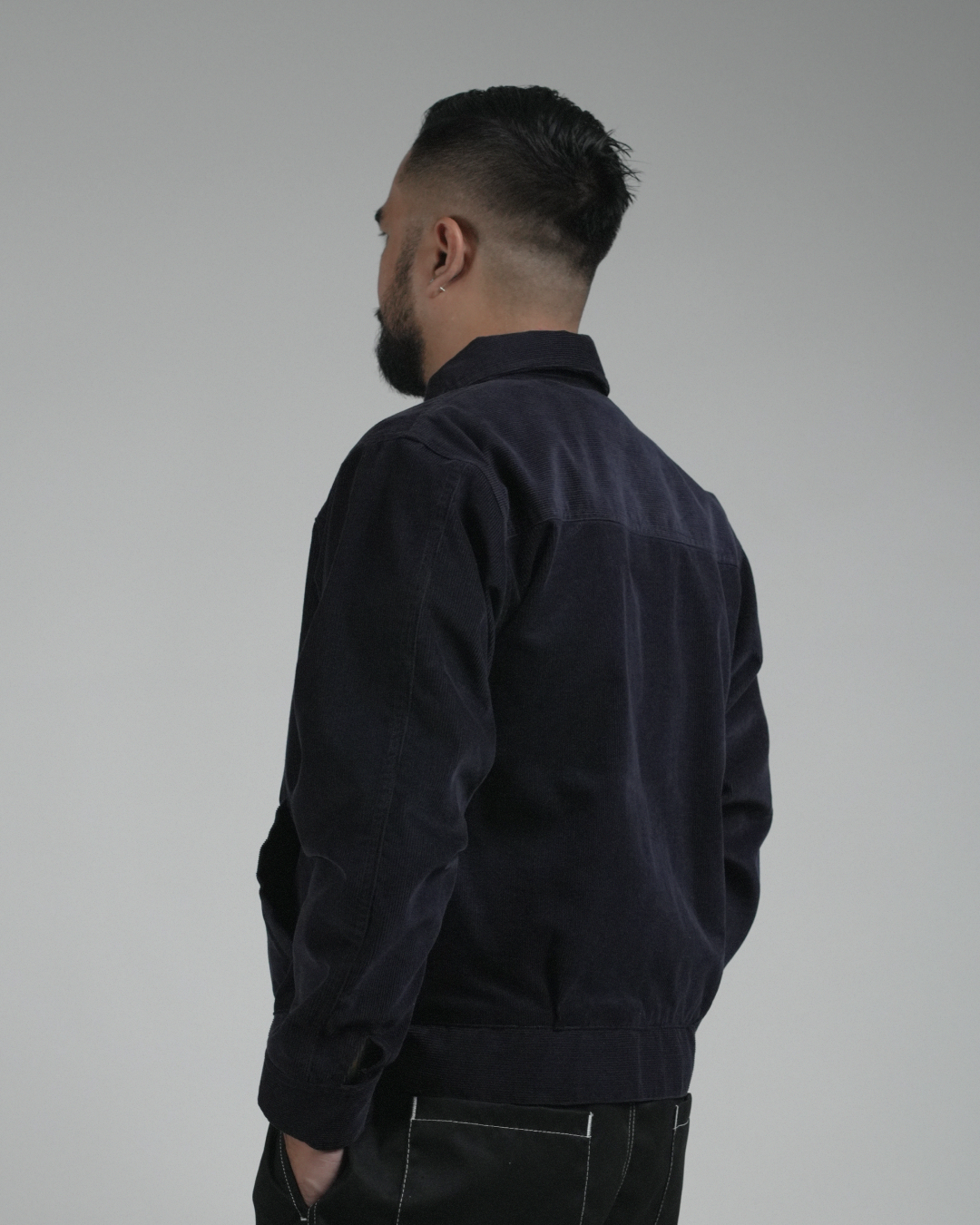 BUCCANEER CORDUROY ZIPDOWN DETROIT IN OCEAN BLUE | SCARLET TAG BY THINKCHAMP