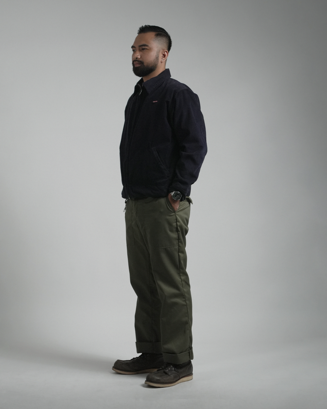 BUCCANEER CORDUROY ZIPDOWN DETROIT IN OCEAN BLUE | SCARLET TAG BY THINKCHAMP