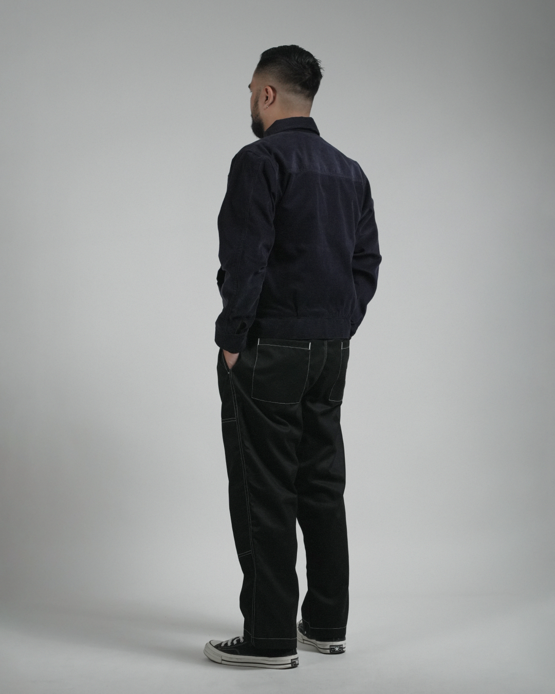 BUCCANEER CORDUROY ZIPDOWN DETROIT IN OCEAN BLUE | SCARLET TAG BY THINKCHAMP