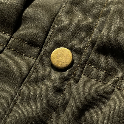 (PRE-ORDER ONLY) ARCHIVE 001: BUCCANEER TWILL TYPE-2 JACKET IN LAKE GREEN  | SCARLET TAG BY THINKCHAMP