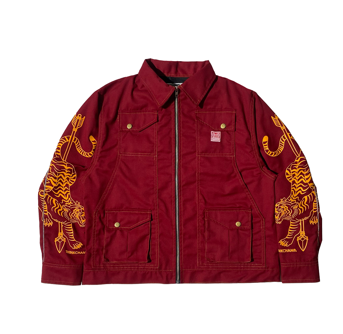 BUCCANEER PANTHERA TIGRIS PADDED-READY JACKET IN CRIMSON COLORWAY
