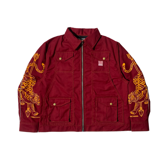BUCCANEER PANTHERA TIGRIS PADDED-READY JACKET IN CRIMSON COLORWAY