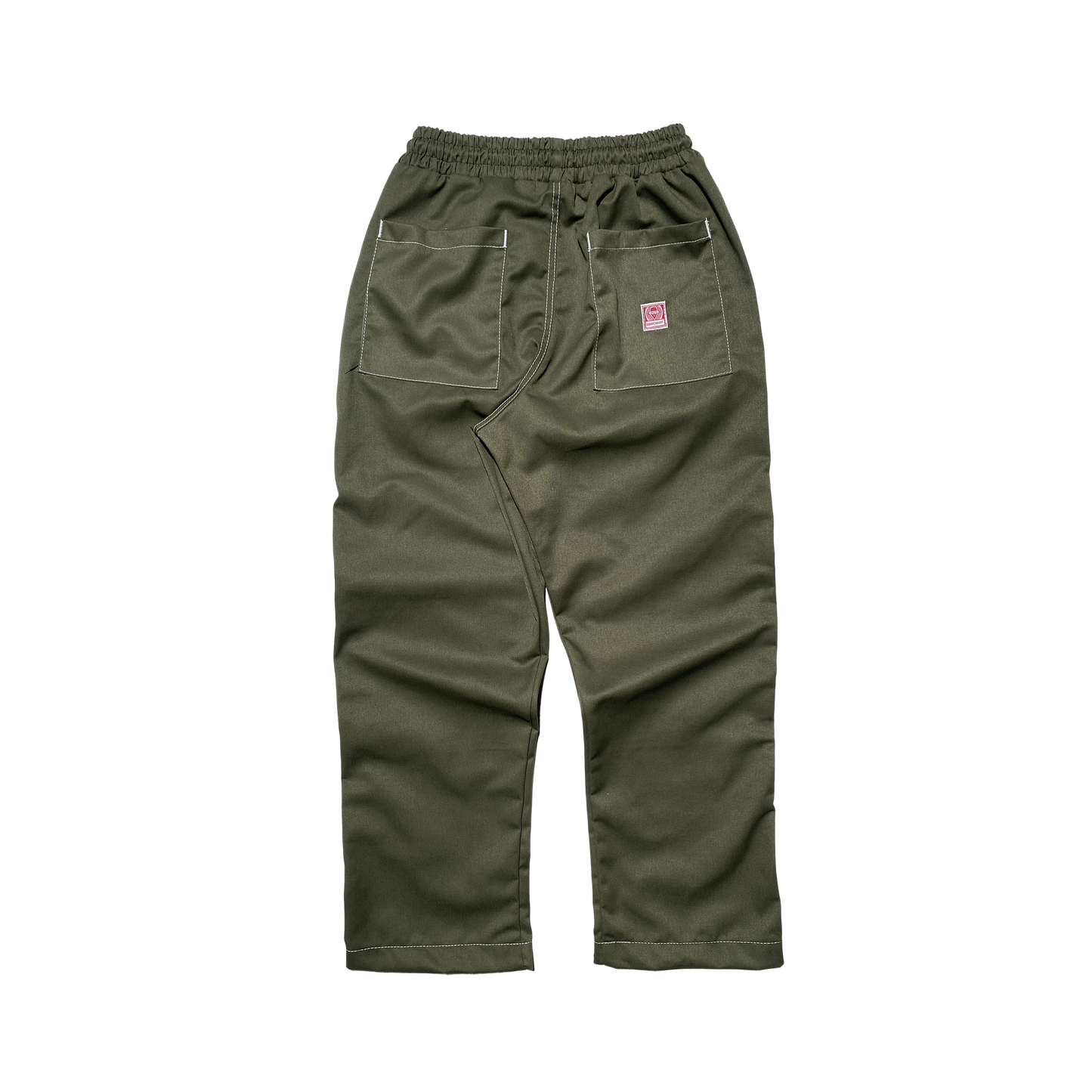 レイクグリーンの4ポケットダブルニーパンツ