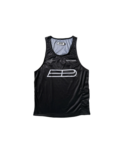 RACE SINGLET IN BASALT BLACK