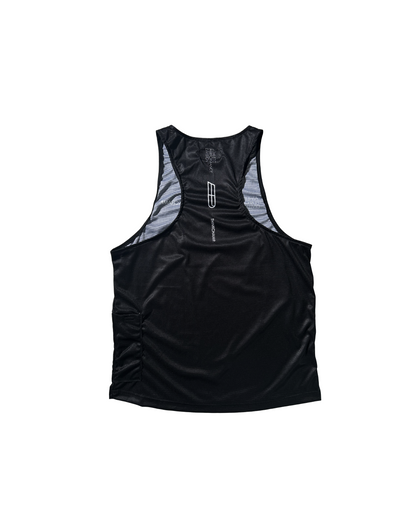RACE SINGLET IN BASALT BLACK