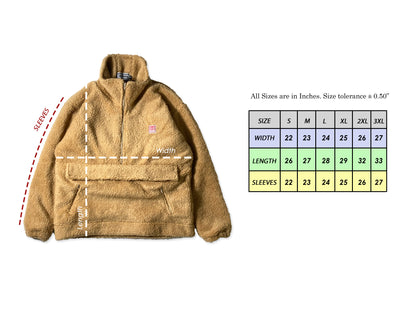 HALFZIP FUR FLEECE IN WOODPLANK | ANORAK 36