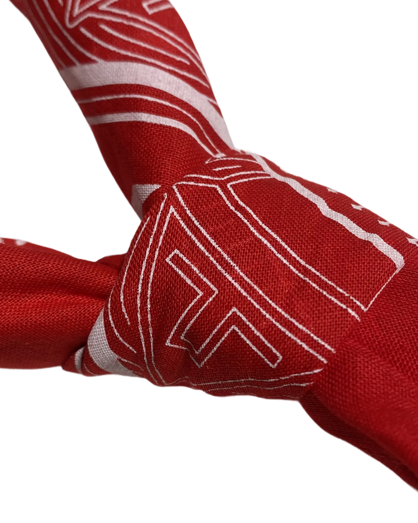 INDUSTRIAL PORT CITY BANDANA IN CRIMSON COLORWAY