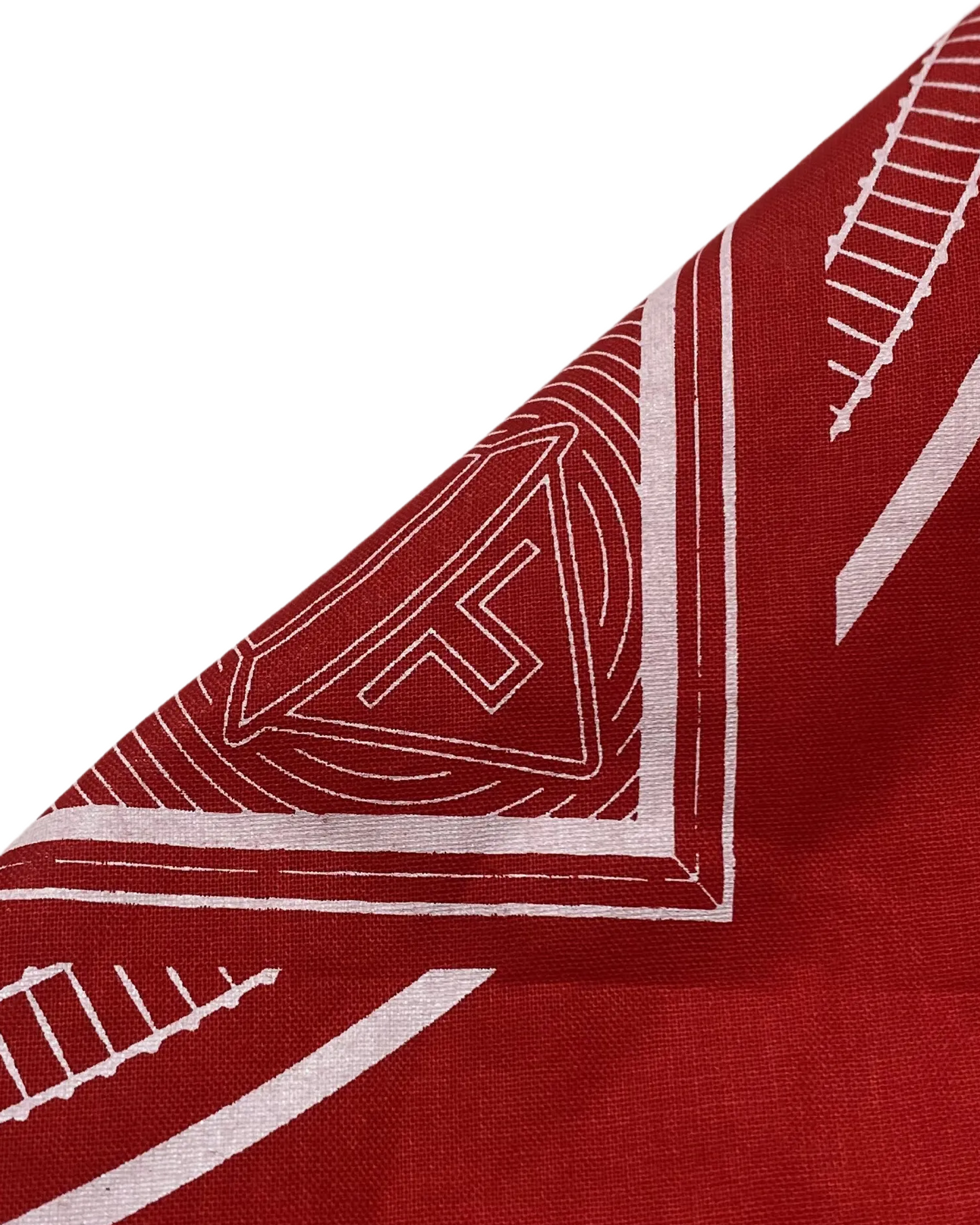 INDUSTRIAL PORT CITY BANDANA IN CRIMSON COLORWAY