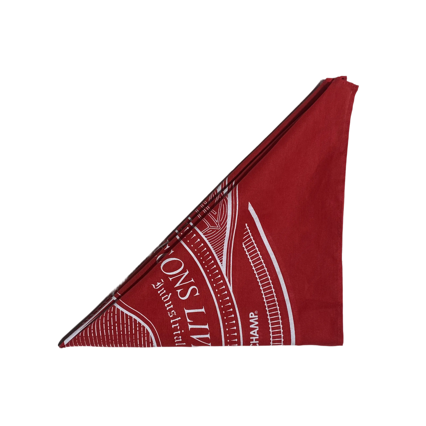 INDUSTRIAL PORT CITY BANDANA IN CRIMSON COLORWAY