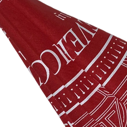 INDUSTRIAL PORT CITY BANDANA IN CRIMSON COLORWAY