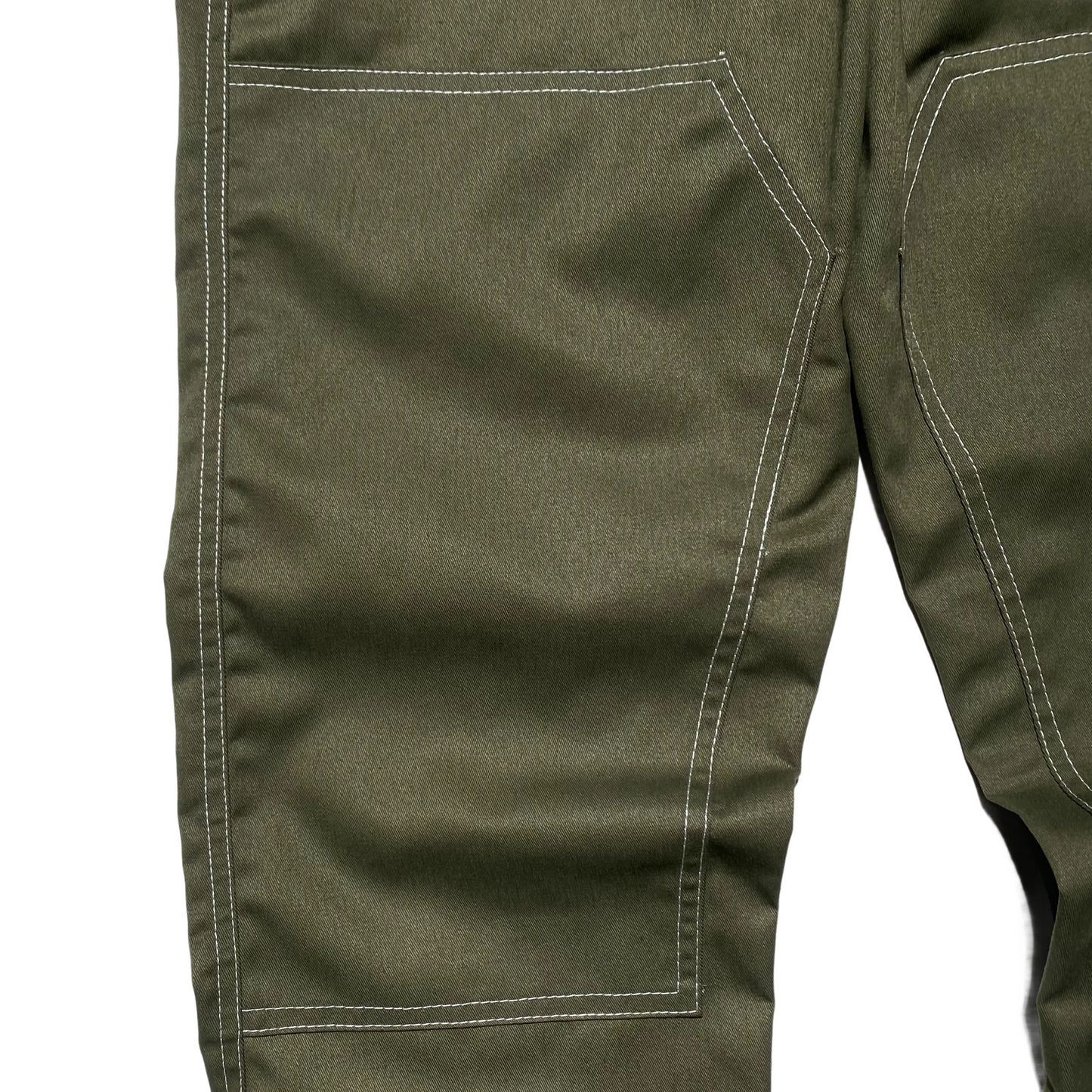 レイクグリーンの4ポケットダブルニーパンツ