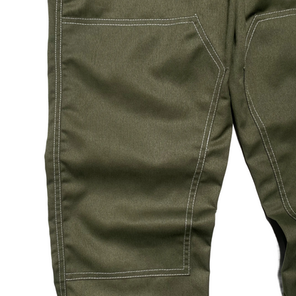 レイクグリーンの4ポケットダブルニーパンツ