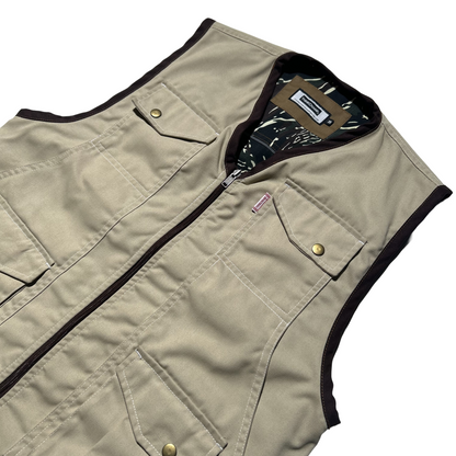PATHFINDER REVERSIBLE UTILITY VEST IN SAND WHITE AND TIGER CAMOU COLORWAY- PRE-ORDER