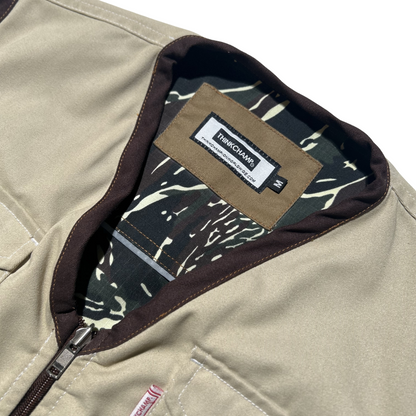PATHFINDER REVERSIBLE UTILITY VEST IN SAND WHITE AND TIGER CAMOU COLORWAY- PRE-ORDER