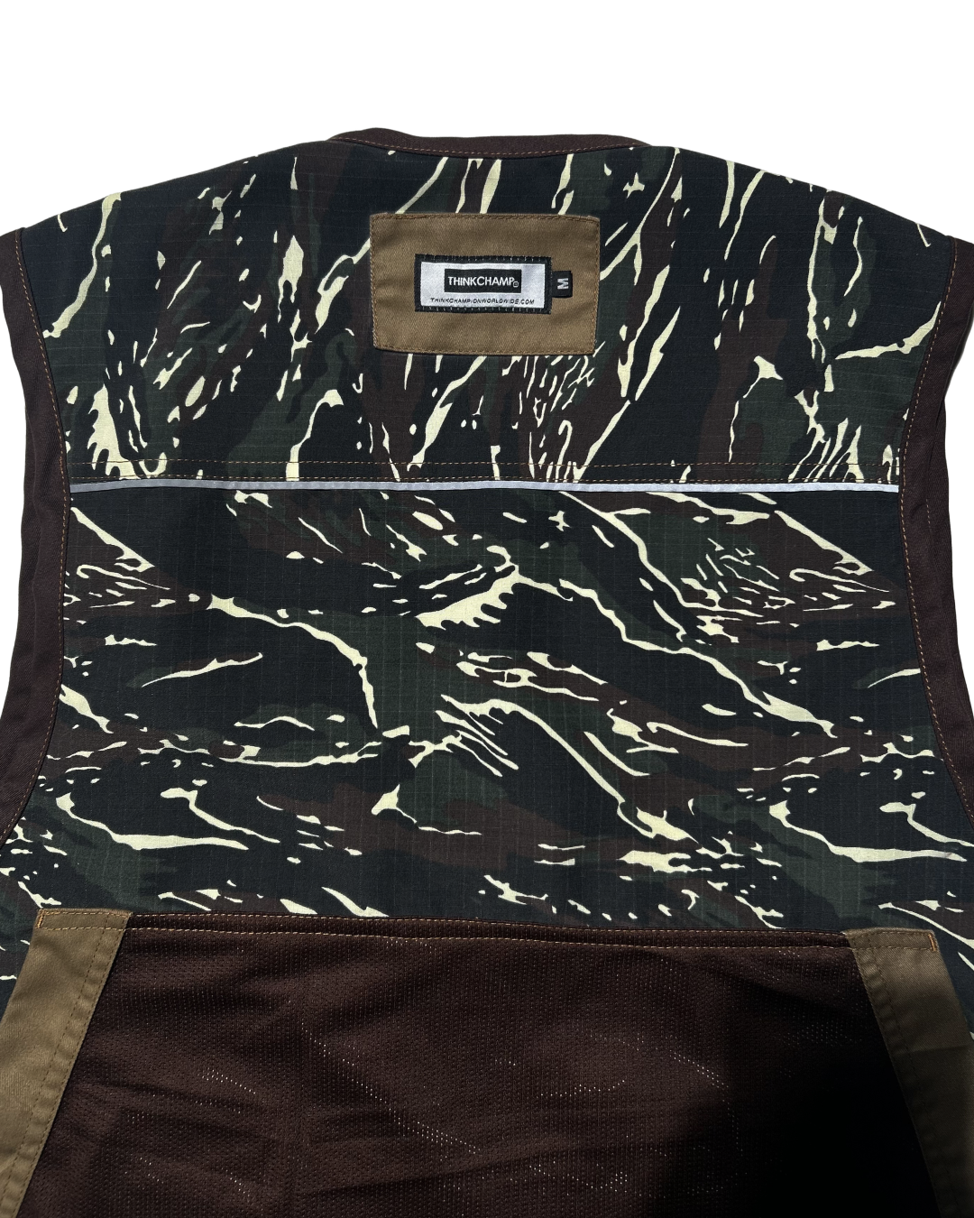 PATHFINDER REVERSIBLE UTILITY VEST IN SAND WHITE AND TIGER CAMOU COLORWAY