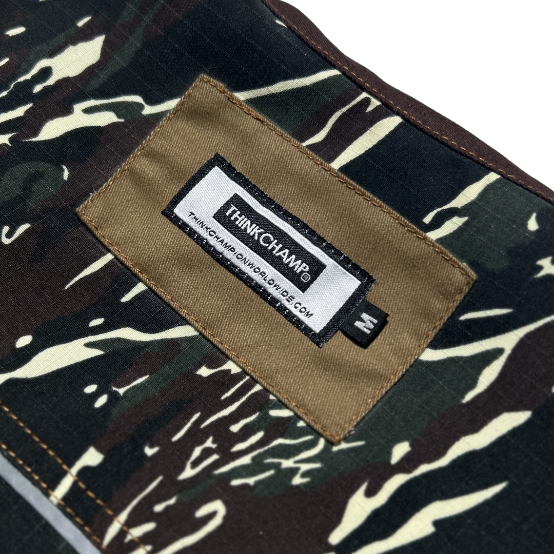 PATHFINDER REVERSIBLE UTILITY VEST IN SAND WHITE AND TIGER CAMOU COLORWAY- PRE-ORDER