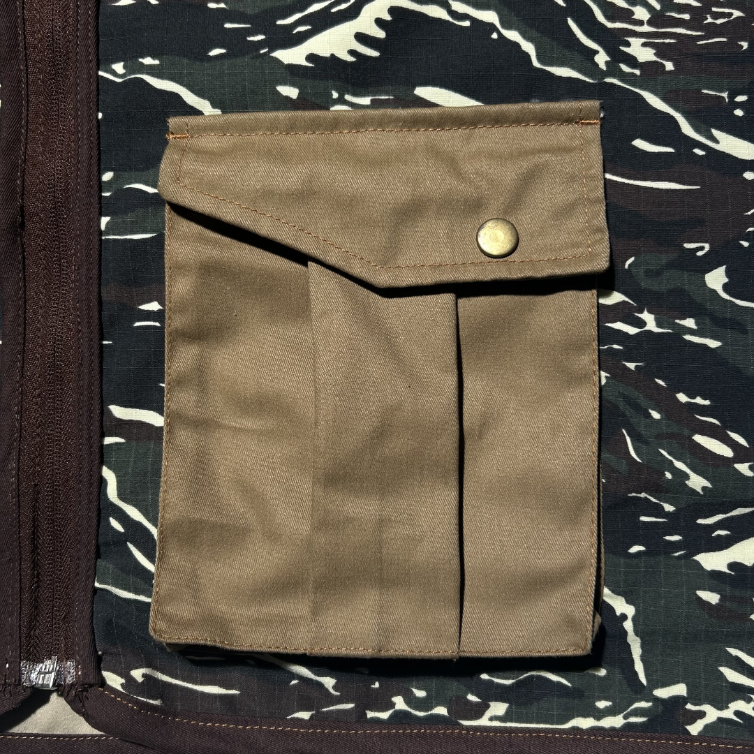 PATHFINDER REVERSIBLE UTILITY VEST IN SAND WHITE AND TIGER CAMOU COLORWAY- PRE-ORDER