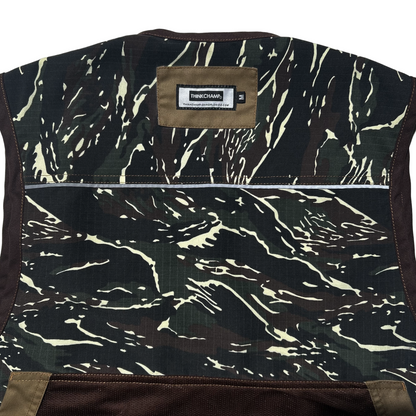 PATHFINDER REVERSIBLE UTILITY VEST IN SAND WHITE AND TIGER CAMOU COLORWAY- PRE-ORDER
