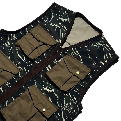 PATHFINDER REVERSIBLE UTILITY VEST IN SAND WHITE AND TIGER CAMOU COLORWAY- PRE-ORDER
