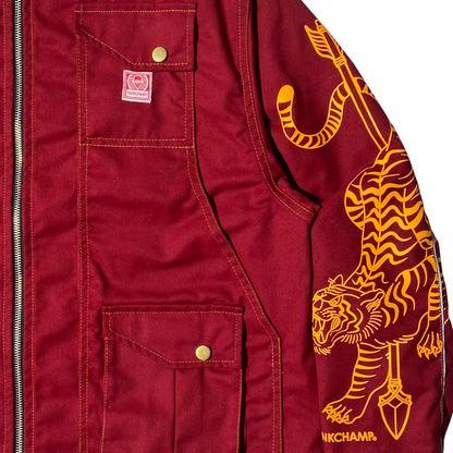 BUCCANEER PANTHERA TIGRIS PADDED-READY JACKET IN CRIMSON COLORWAY