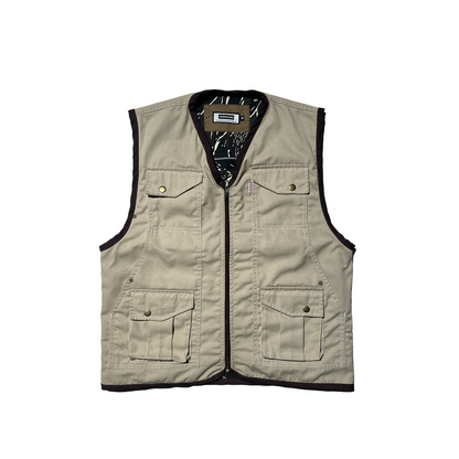 PATHFINDER REVERSIBLE UTILITY VEST IN SAND WHITE AND TIGER CAMOU COLORWAY- PRE-ORDER