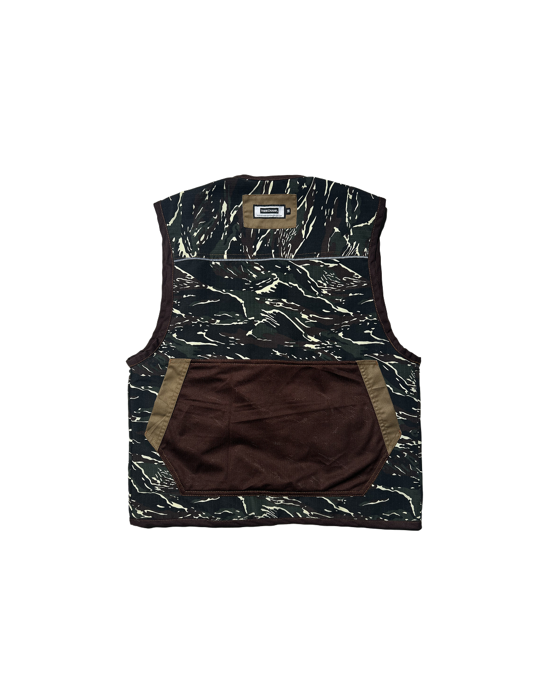 PATHFINDER REVERSIBLE UTILITY VEST IN SAND WHITE AND TIGER CAMOU COLORWAY