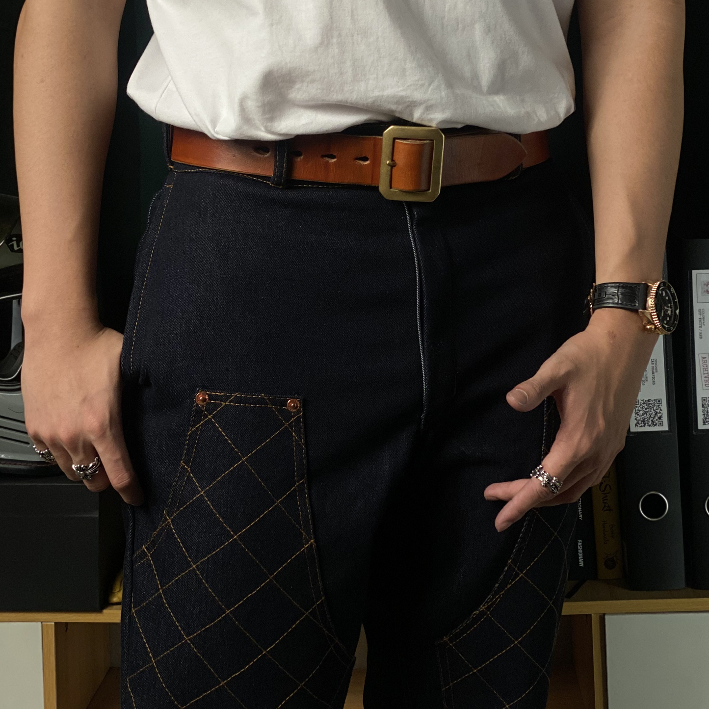 ARCHIVE 005: DENIM HUNTER PANTS IN INDIGO BLUE