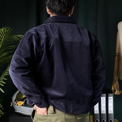 BUCCANEER CORDUROY ZIPDOWN DETROIT IN OCEAN BLUE | SCARLET TAG BY THINKCHAMP