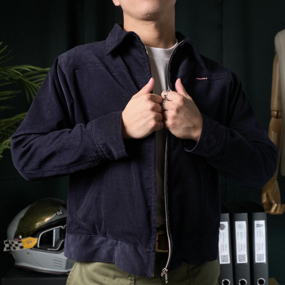 BUCCANEER CORDUROY ZIPDOWN DETROIT IN OCEAN BLUE | SCARLET TAG BY THINKCHAMP