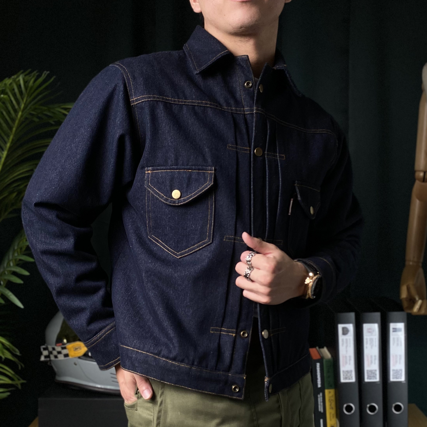 BUCCANEER DENIM TYPE-2 JACKET IN INDIGO BLUE | SCARLET TAG BY THINKCHAMP