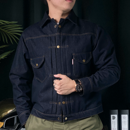 BUCCANEER DENIM TYPE-2 JACKET IN INDIGO BLUE | SCARLET TAG BY THINKCHAMP